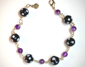 Amethyst Conta di Ojo Bracelet