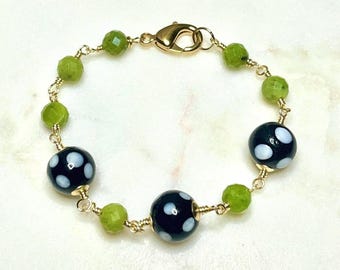 Canadian Jade Cape Verdean Conta di Ojo Bracelet