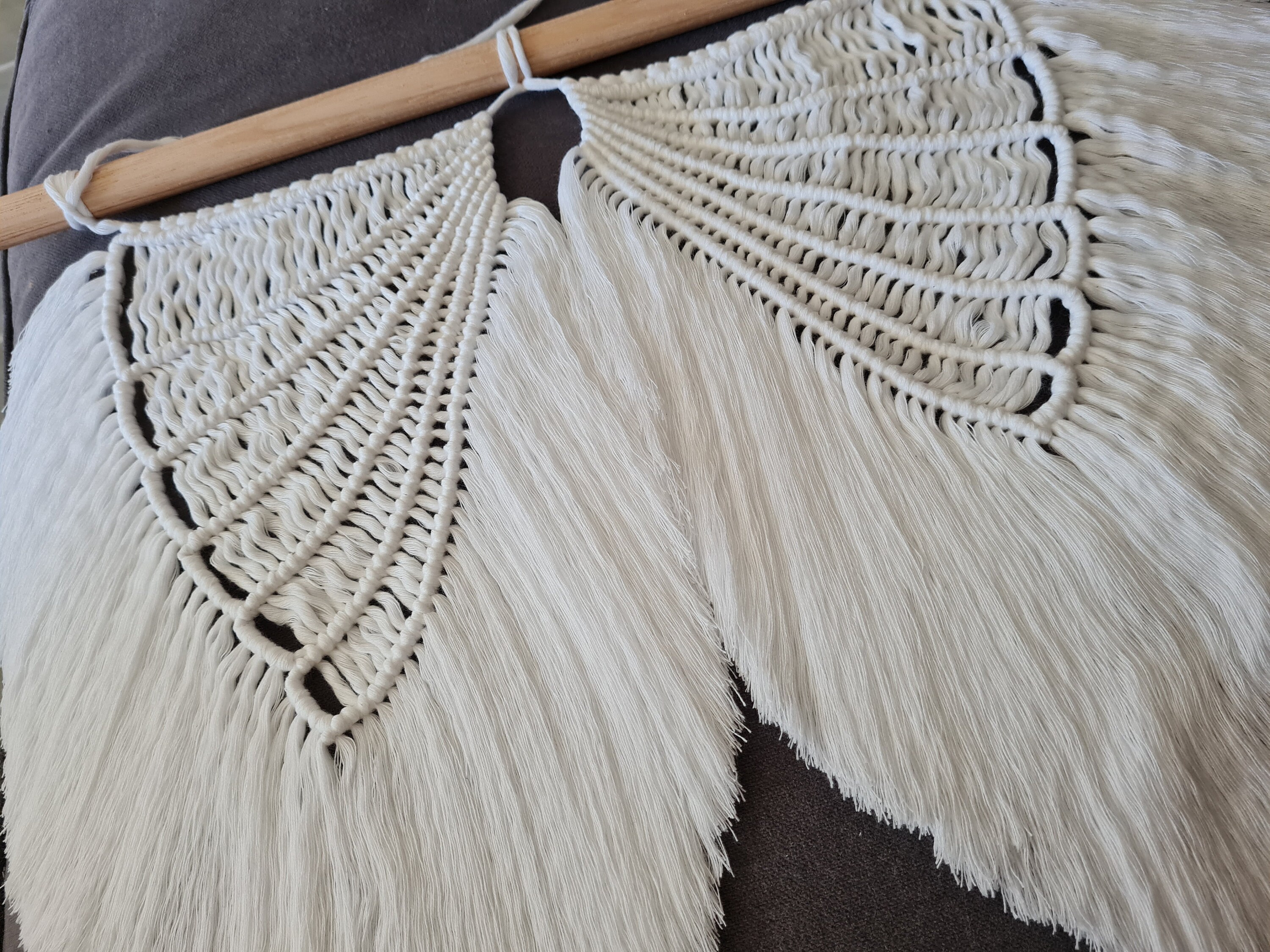 Macrame Angel Wings Handmade Home decor Wall Hanging Etsy