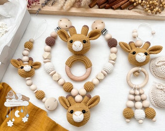 Cadena de cochecito cadena de chupete con nombre Maxicosi colgante sonajero conjunto personalizado/regalo de nacimiento individual baby shower baby shower