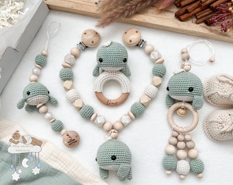 Cadena para cochecito de bebé, cadena para chupete con nombre, colgante Maxicosi, sonajero, conjunto personalizado/regalo de nacimiento individual, fiesta de bebé, baby shower