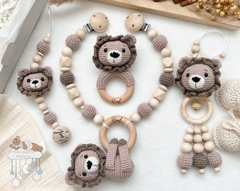Cadena de cochecito cadena de chupete con nombre Maxicosi colgante sonajero conjunto personalizado/regalo de nacimiento individual baby shower baby shower