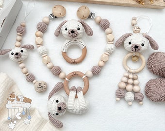 Cadena de cochecito cadena de chupete con nombre Maxicosi colgante sonajero conjunto personalizado/regalo de nacimiento individual baby shower baby shower