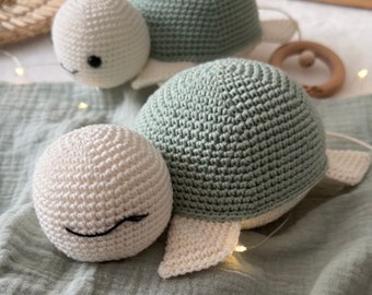 Caja de música de cuerda personalizada con forma de tortuga, color n.° 26, regalo de nacimiento, bautizo o para la madre. Grabado.