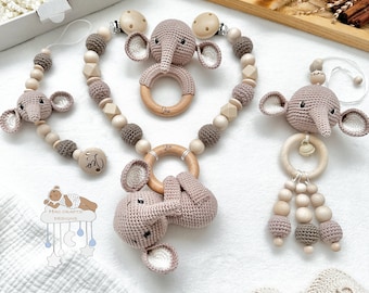 Cadena de cochecito cadena de chupete con nombre Maxicosi colgante sonajero conjunto personalizado/regalo de nacimiento individual baby shower baby shower