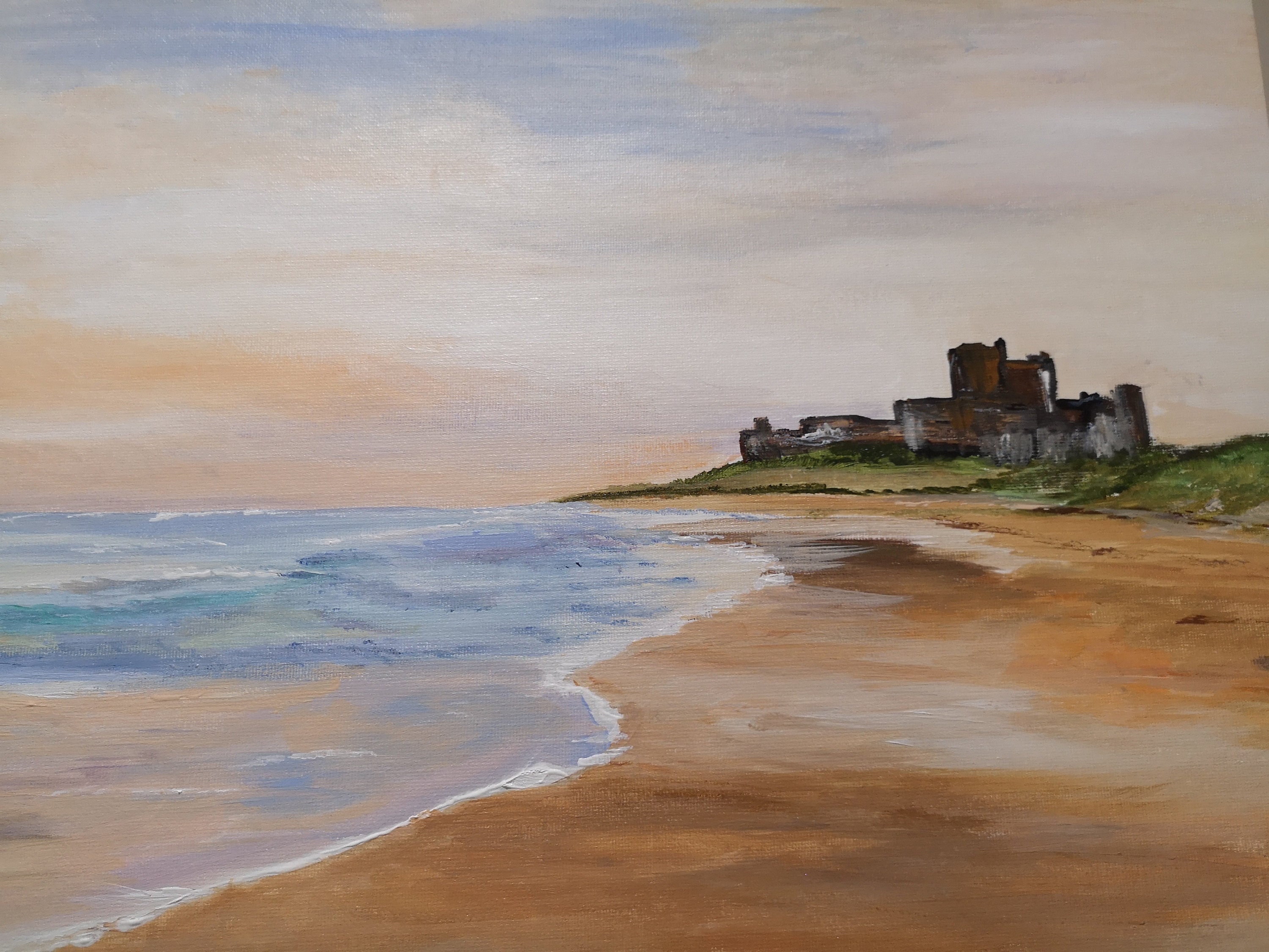 Canvas wall art of Bamburgh Castle//Beach// Northumbria Etsy