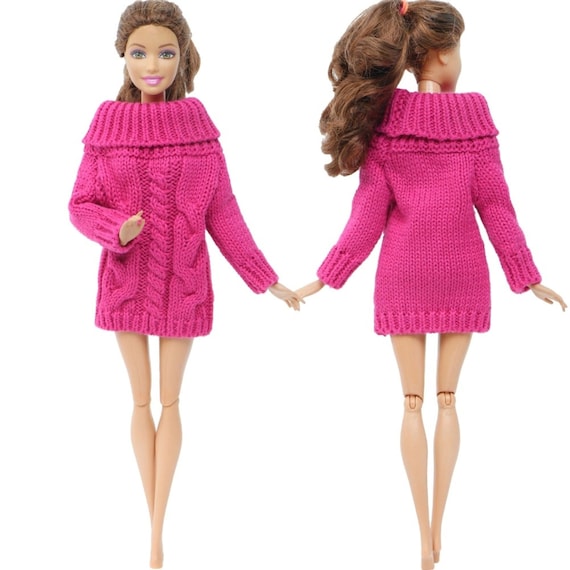 Doll clothes Barbie dress Miniature dress Knit dress Etsy