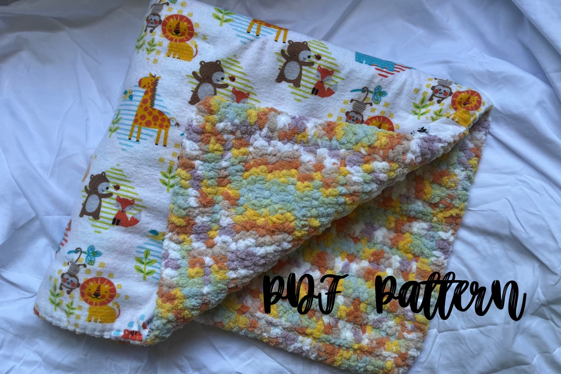 Reversible Crochet Baby Blanket PDF Pattern With Videos Etsy