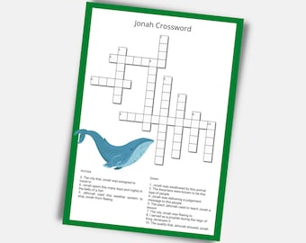 JW Jonah Crossword Puzzle