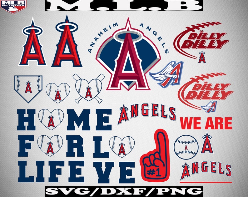 Download Los Angeles Angels Of Anaheim svg MLB Logo svg dxf png | Etsy