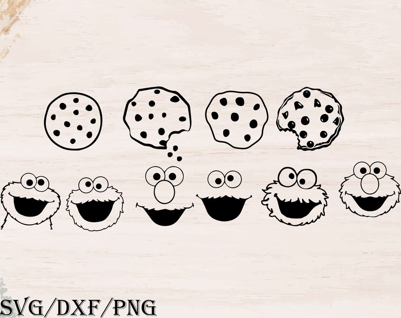 Download Cookie Monster and Elmo Family svg Birthday CookieBirthday ...
