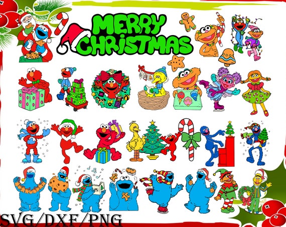 Download Sesame Street Svg Cookie Monster Christmas Svg Elmo Etsy