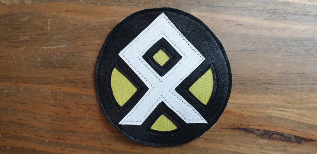 OTHILA othila Round Rune Emblem Patch, Leather Application Made of Fine ...