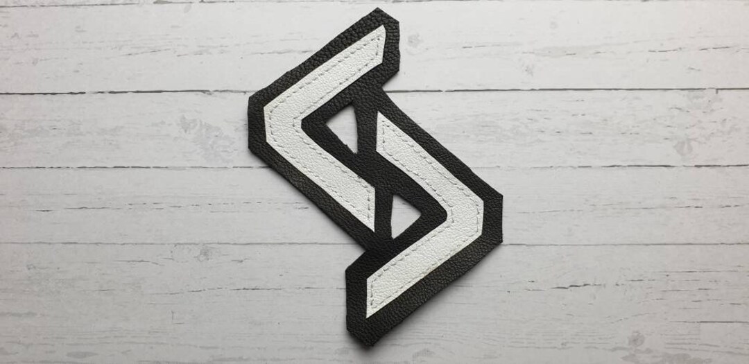JERAN Rune Made of Fine Glove Leather Patch in Black and - Etsy