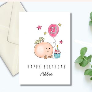 Carte jellycat pêche, carte d'anniversaire, personnalisée