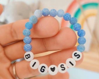 Big Sis Bracelet, Big Sister Bracelet, Big Sister Gift Idea, Big Sister Announcement, Little Sister jewelry, Big sis Jewelry, New Baby