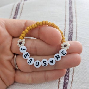 Jesus Loves Me Bracelet for Kids, Girl Identity in Christ Bracelet, Baptism Bracelets for Girls, Baby, Toddler Christian kids Gifts Heart image 5