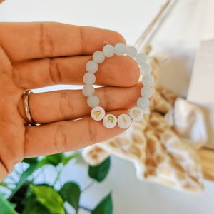 Aqua Custom Baby Bracelet-Personalized Bracelet, Custom Name Bracelet, Toddler Girl Bracelet, Twin Name Bracelet, Bracelets for baby Girls