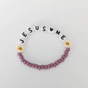Jesus Loves Me Bracelet for Kids, Girl Identity in Christ Bracelet, Baptism Bracelets for Girls, Baby, Toddler Christian kids Gifts Heart image 8
