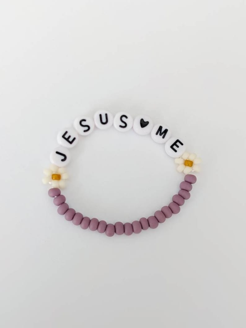 Jesus Loves Me Bracelet for Kids, Girl Identity in Christ Bracelet, Baptism Bracelets for Girls, Baby, Toddler Christian kids Gifts Heart image 8