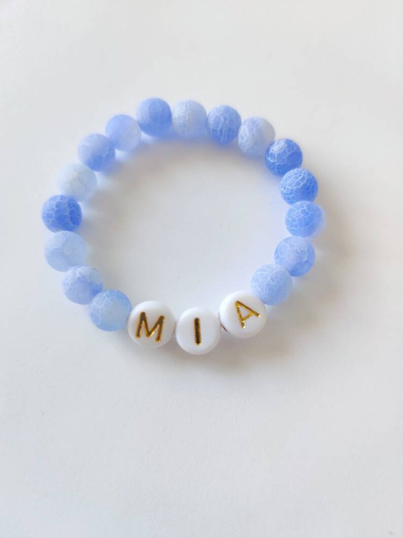 Beaded baby bracelets with name Clearance