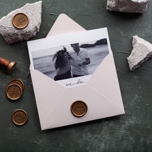 Trifold Wedding Invitation with Photo, Folded Black & White Wedding Invite, Wedding Invite with Timeline, Classic RSVP and Details