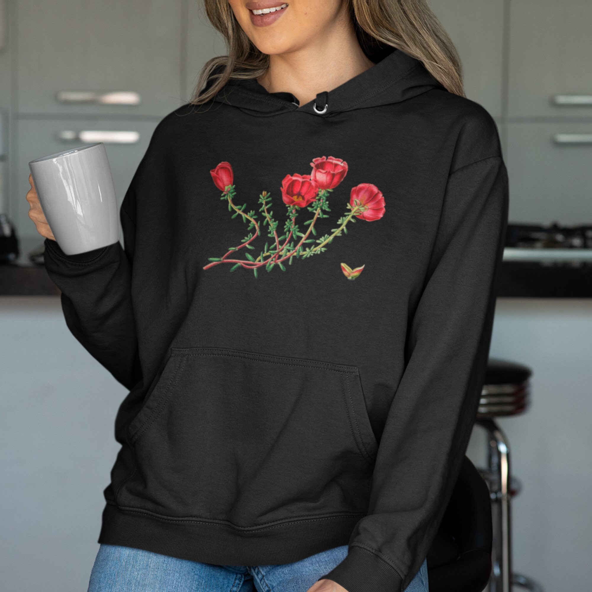 Floral Hoodie - Etsy UK