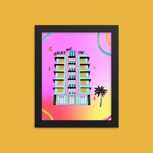 Art Deco Architecture Print | Miami Art Deco Building Print | Miami Style |  Framed Print