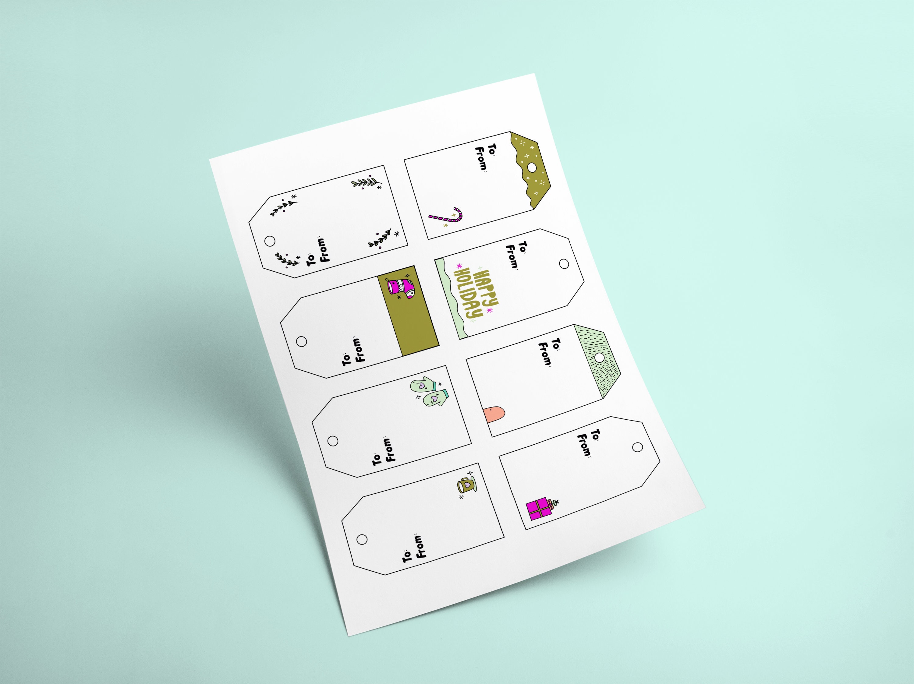 Holiday Instant Download Printable Gift Tags - Etsy