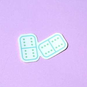Adesivo Domino / Stile Miami / Adesivo in vinile ispirato ai Caraibi / Adesivo per laptop / Adesivo per bottiglia d'acqua