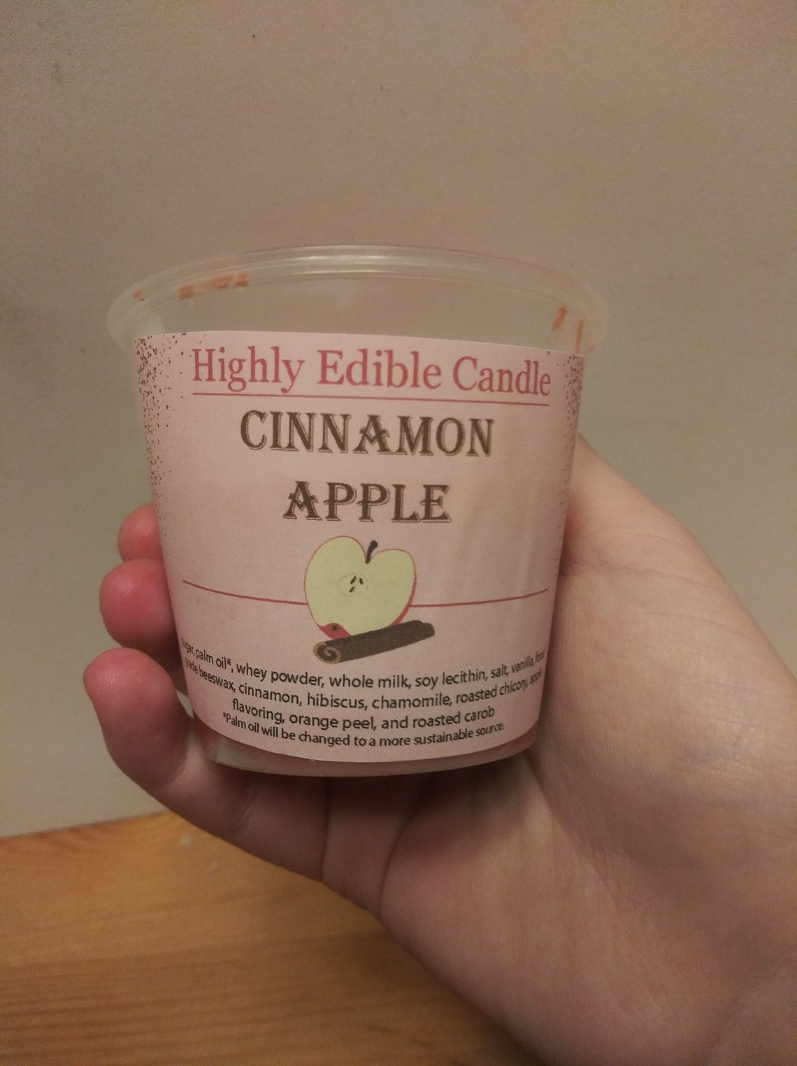 Cinnamon apple edible candle Etsy