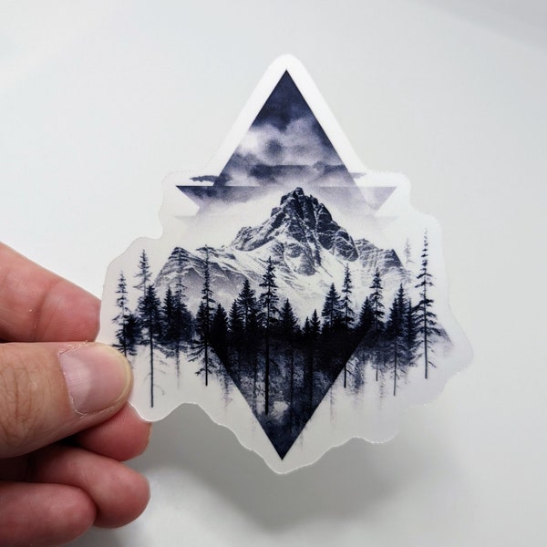 Canadian Rockies Sticker | Digital Art Sticker | HeyGuyBuddy Sticker | Rocky Mountains Sticker | Mountain Art | Birthday Gift