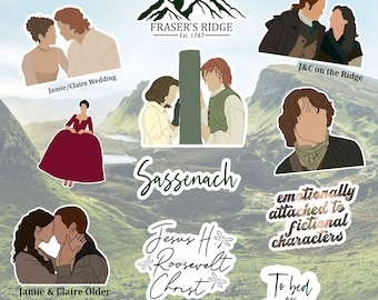 Outlander Stickers | Fraser Stickers | Sassenach Sticker | Bookish Sticker | Gift for Her | Collectable Stickers