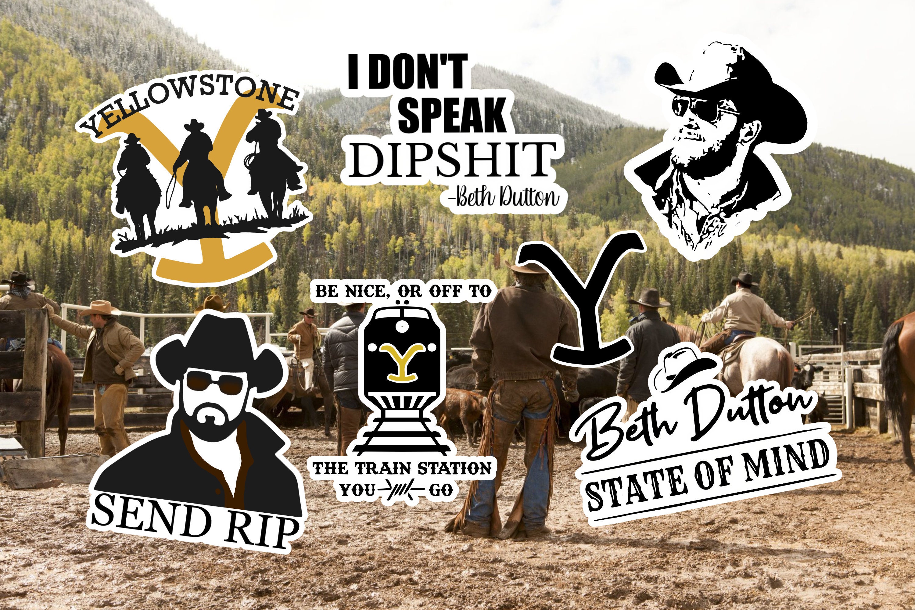 Yellowstone Stickers | Beth Dutton Sticker | Rip Wheeler Sticker | Du…