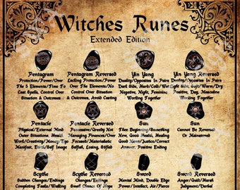 Set De 25 Runes Païennes Sculptées à La Main – Livret, Pochette Et Boîte Inclus – Pour Divination Et Méditation