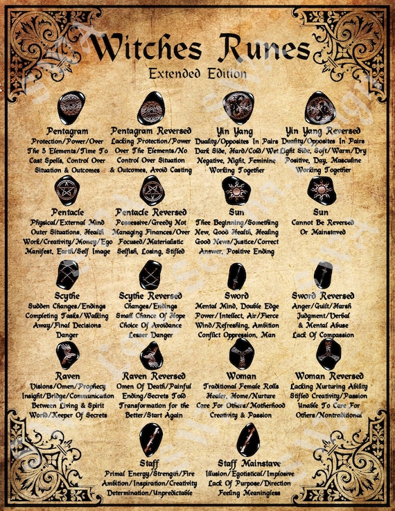 洋書 Rune Mysteries: Companion to the Witches Witches Runes Stone Cards Meaning Correspondents BOS Book of