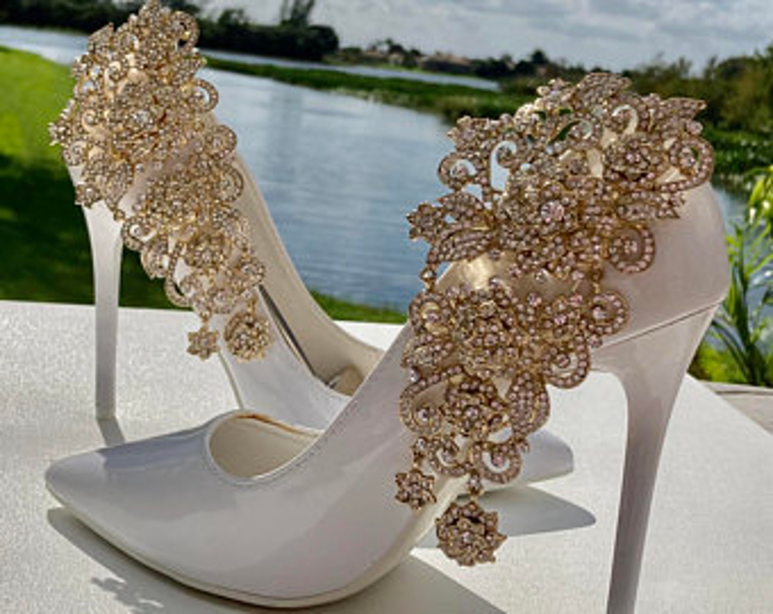 Bridal Shoe Accessory Wedding Shoe Accessory Rhinestone Shoe Etsy