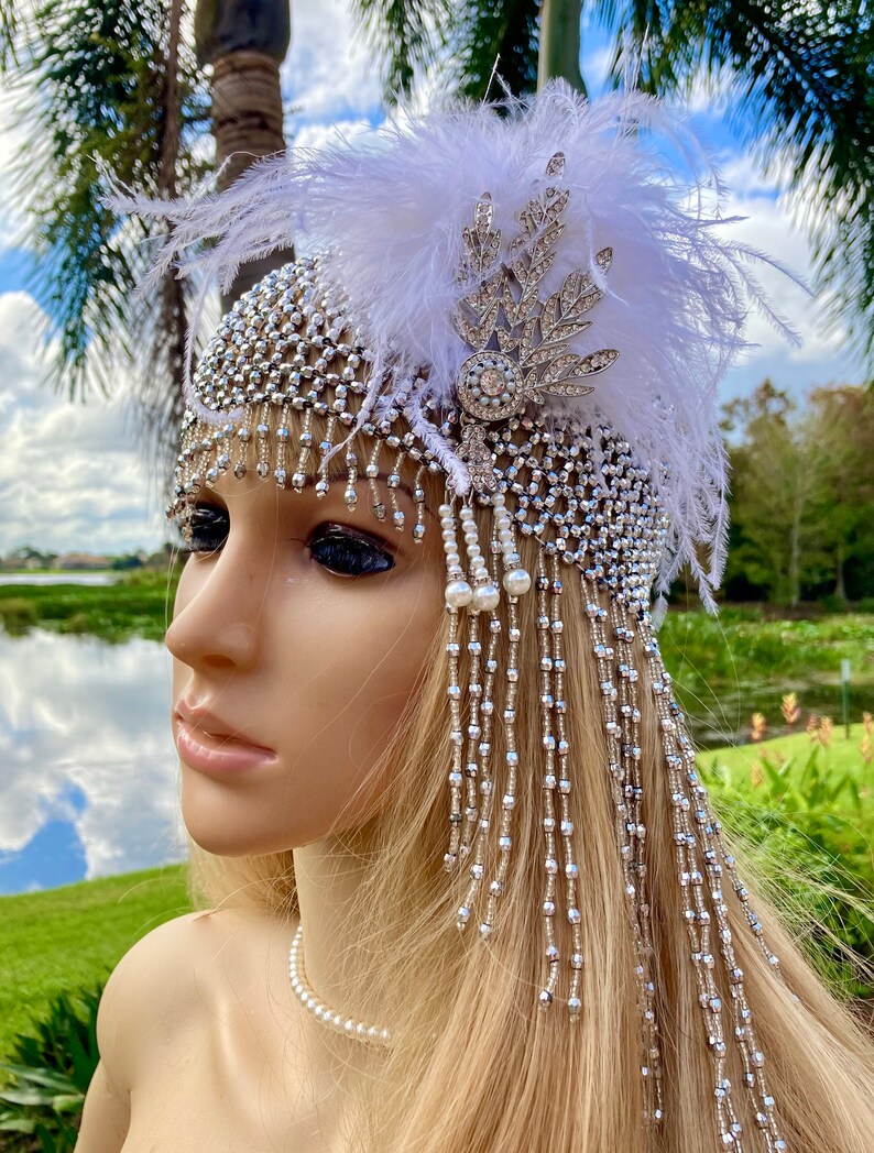 Beaded Flapper Turban Beaded 1920s Hat Vintage Style Hat Etsy