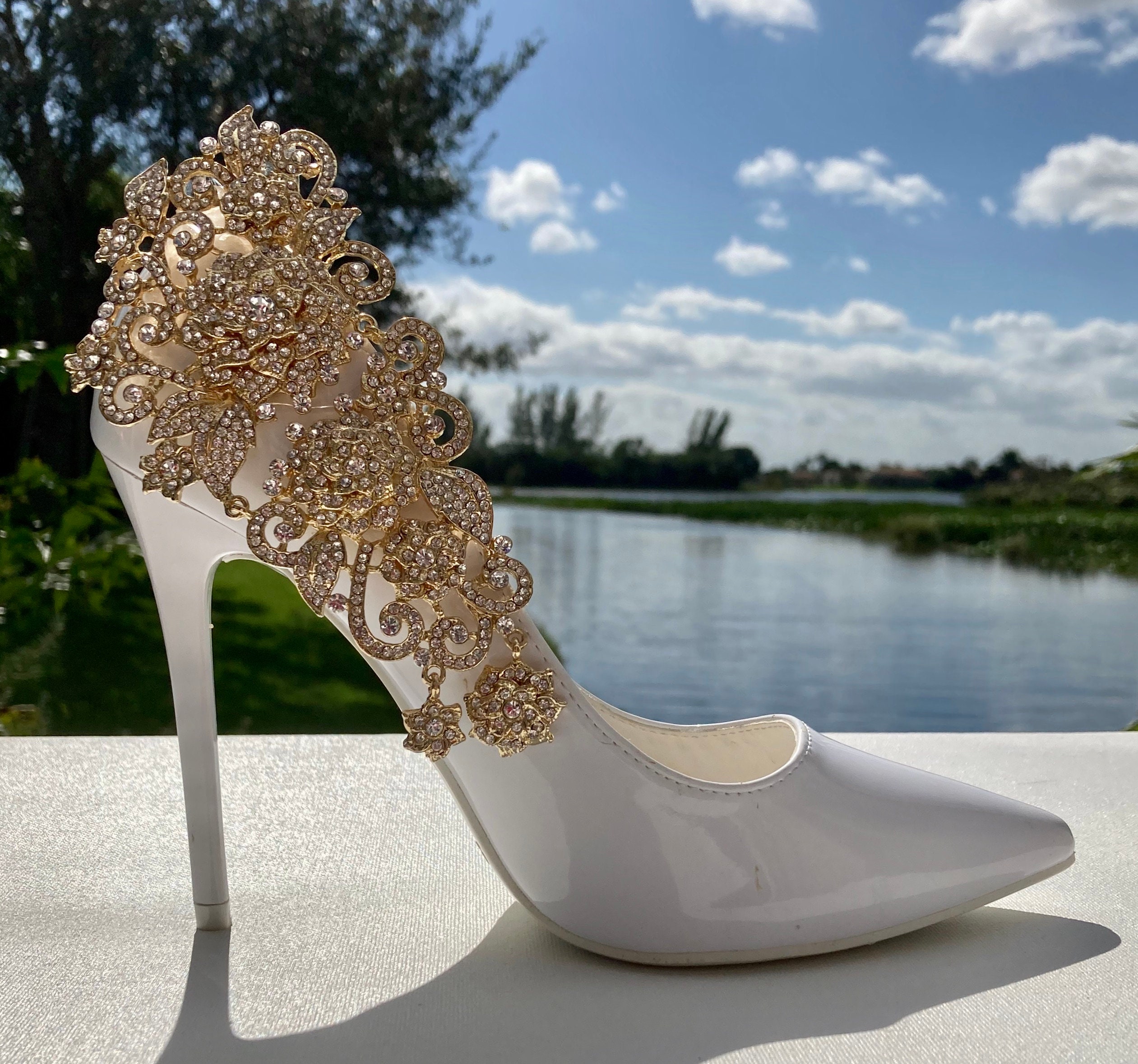 Bridal Shoe Accessory Rhinestone Shoe Clips Wedding Shoes Etsy