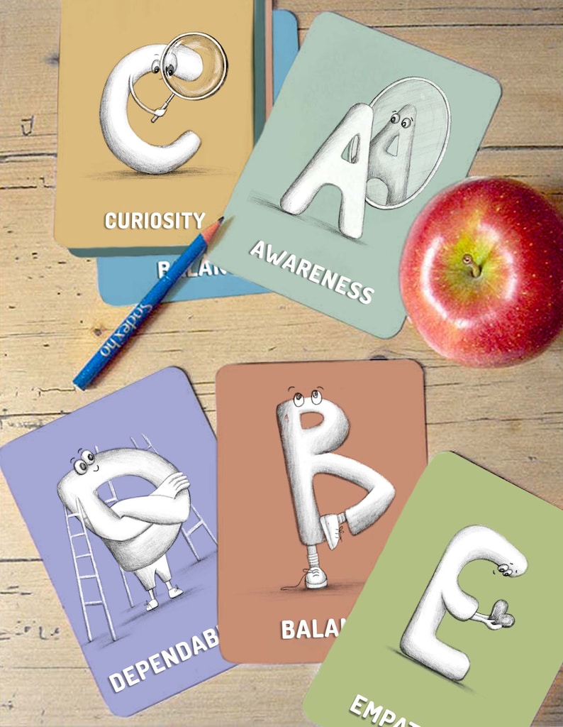 Alphabet Flash Cards Printable ABC for Kids Digital download Nursery, playroom, parents, toddlers, children Educational, fun, unique image 3