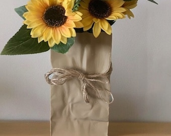 3D Printed Paper Bag Vase: Rustic Wedding Decor