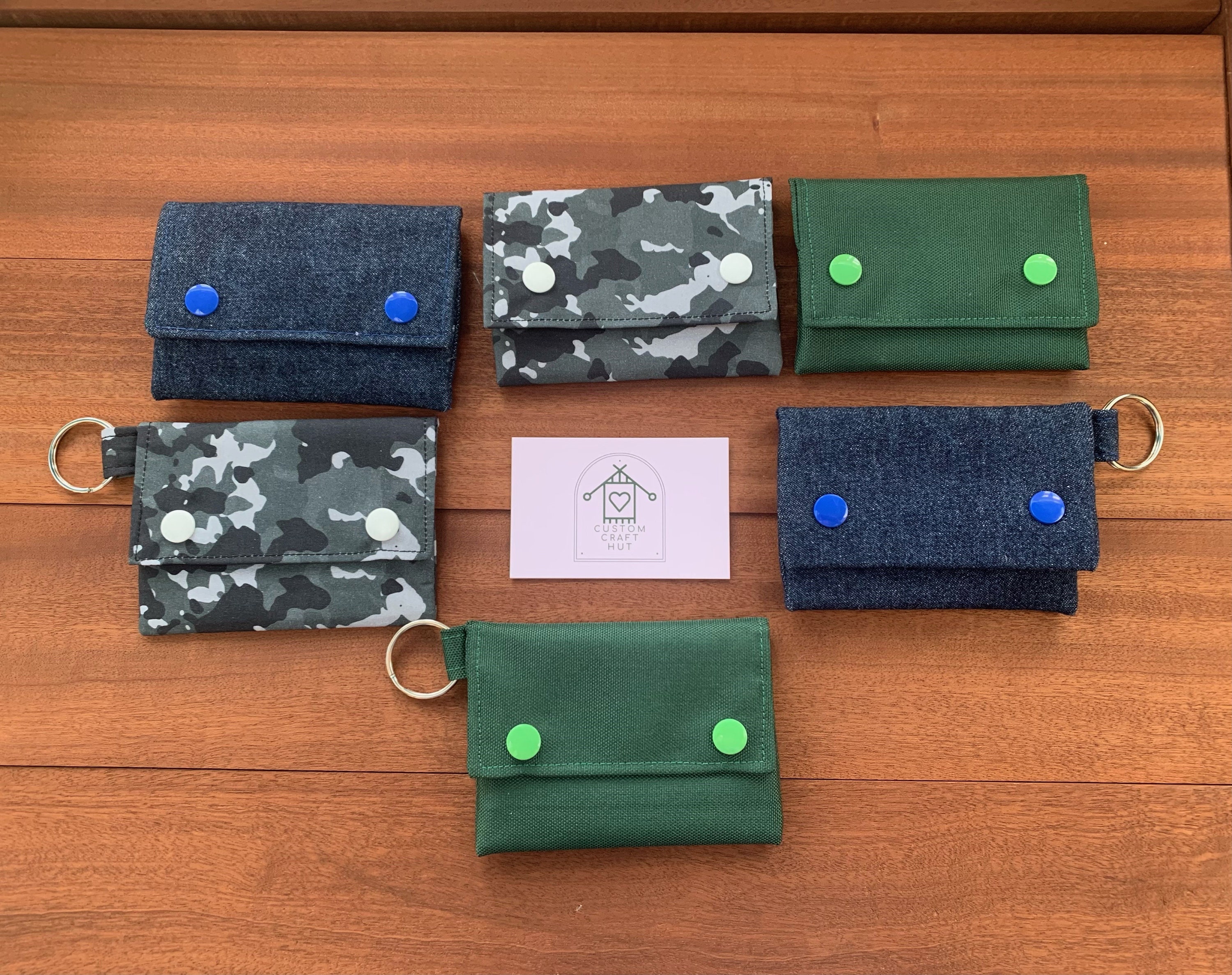 Slim Fabric wallet, Small mens card wallet, Credit Card Wallet ladies wallet