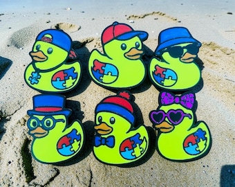 Magnetic Cruise Ducks Autism Awareness Fun Vacation Door Magnets