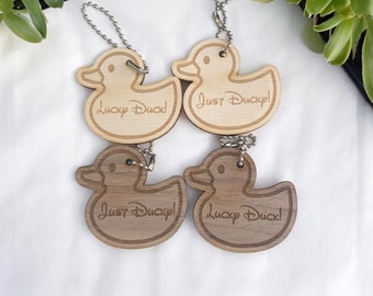 Wooden Cruise Duck Keyring: Nautical Cruise Gift