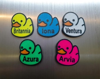 Magnetic cruise ducks P&O, fish extenders, cruise gifts, door magnets