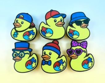 Magnetic Cruise Ducks Autism Awareness Fun Vacation Door Magnets