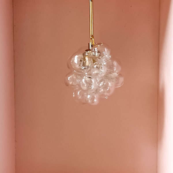 Modern Dollhouse Bubble 1/12 scale #1 Short Chandelier  Light. Gold or Silver. Magnetic Connector. Bright White or Warm White light.