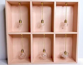 Modern Dollhouse Globe Pendant 1/6, 1/12 and 1/24  Scale Lights. Gold or Silver hardware. Bright White or Warm White light.