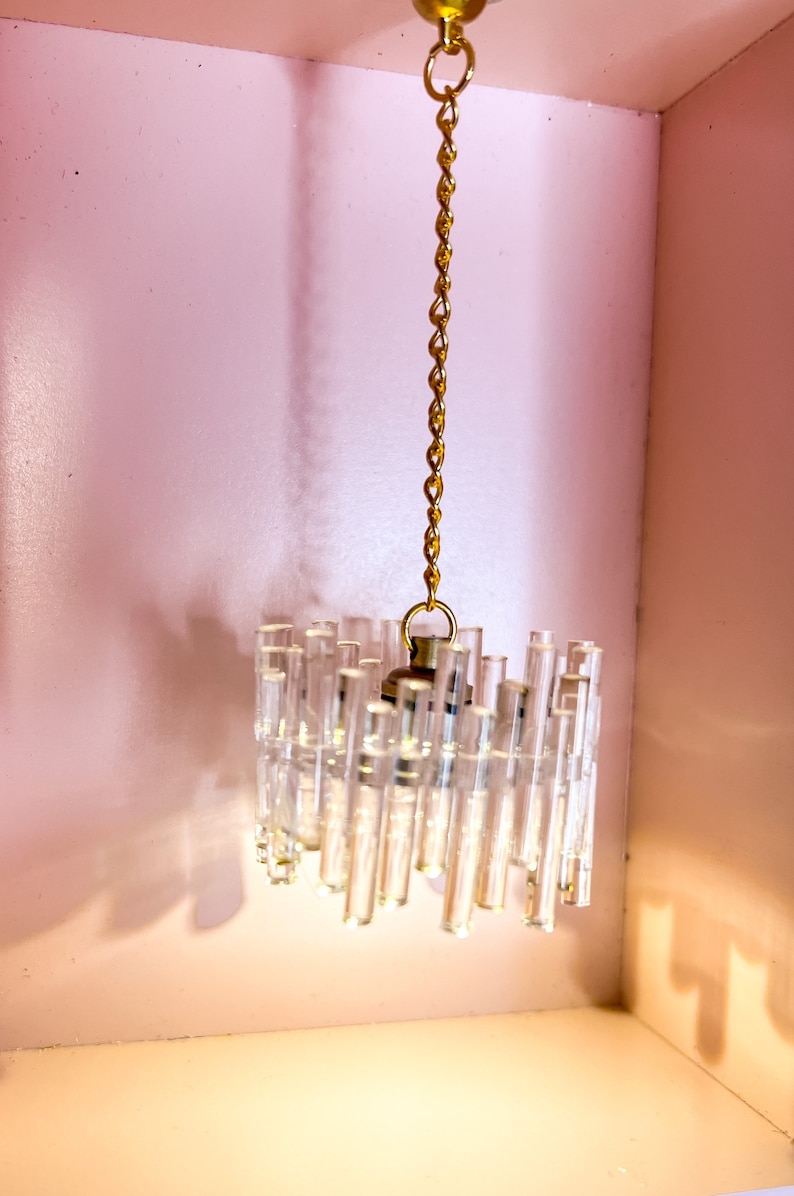 Modern Dollhouse Art Deco 2 Pendant Light. Gold or Silver. Etsy