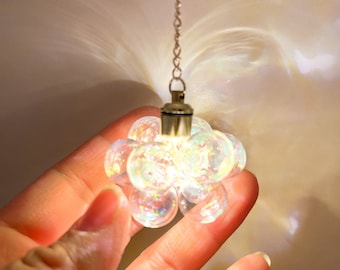 Iridescent Dollhouse Pendant Light: Gold or Silver, 1/12 Scale